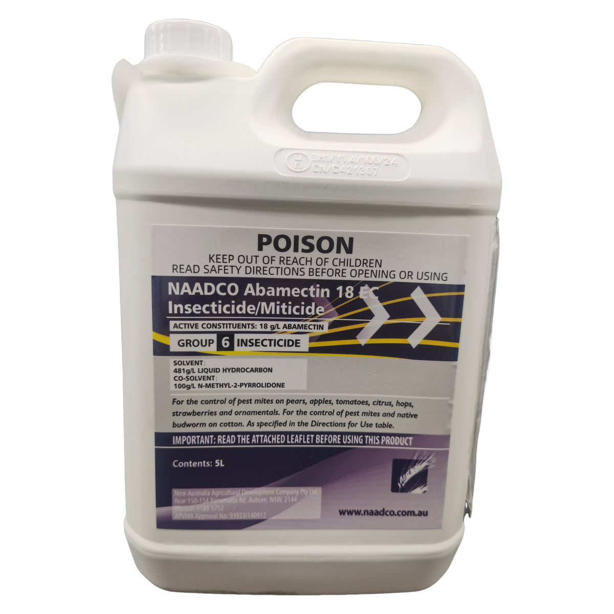 NAADCO Abamectin 18g/L Insecticide/Miticide 5L