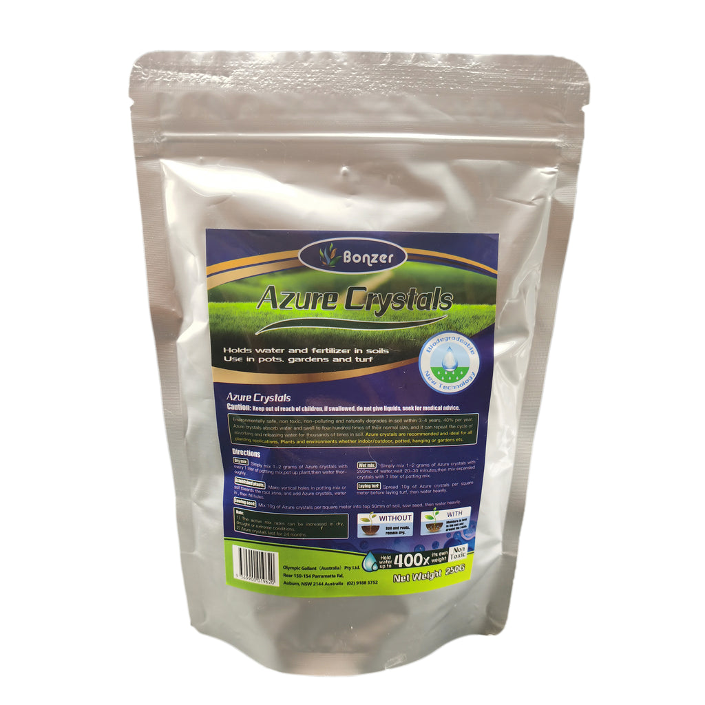 Bonzer Azure Water/Fertiliser/Chemical Storage Crystals 250g