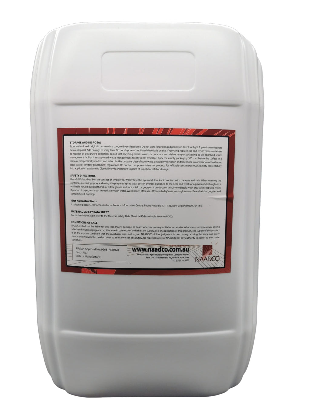 NAADCO Glufosinate Ammonium 200g/L SL Herbicide 20L – view 2