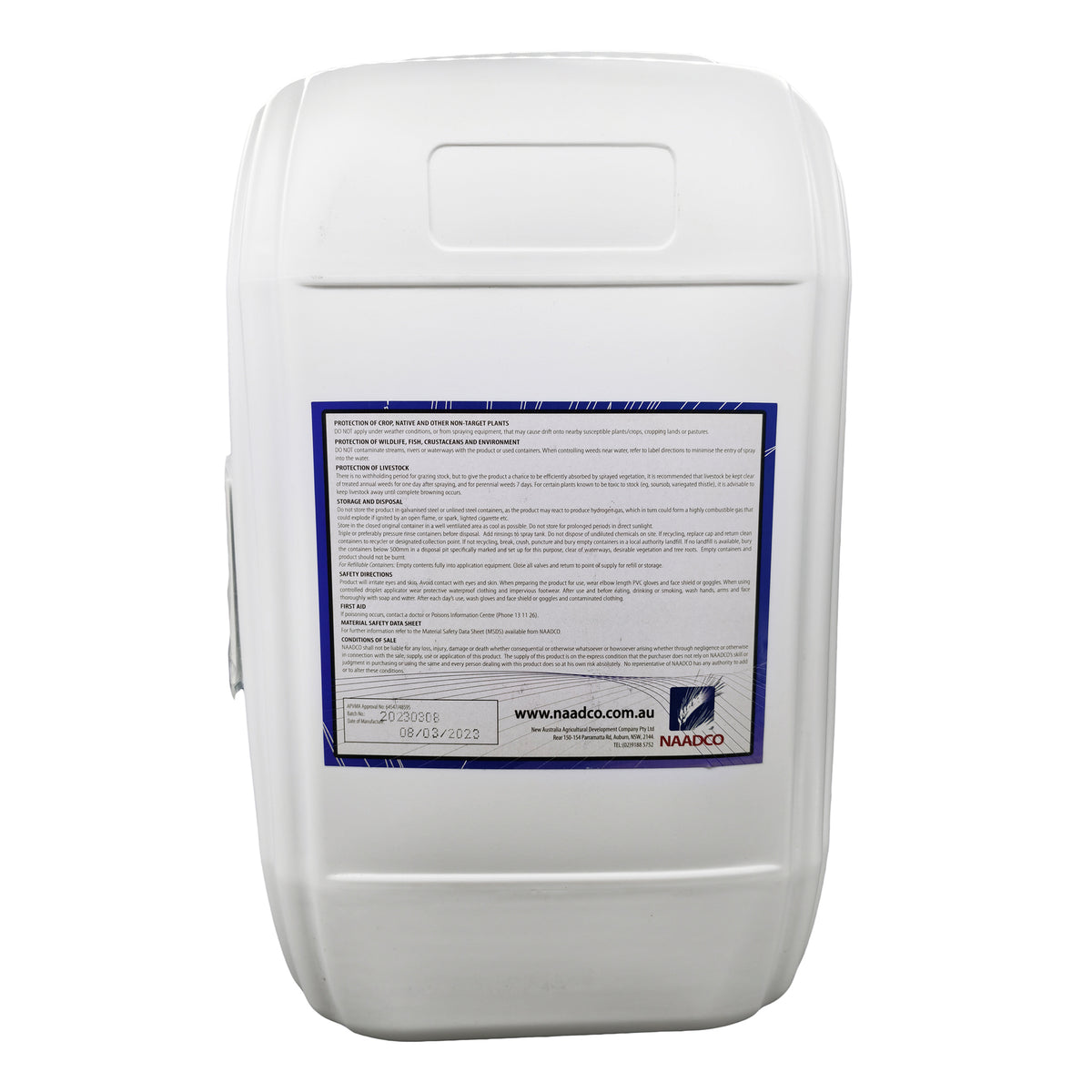 NAADCO Glyphosate 450g/L Herbicide 20L – view 2