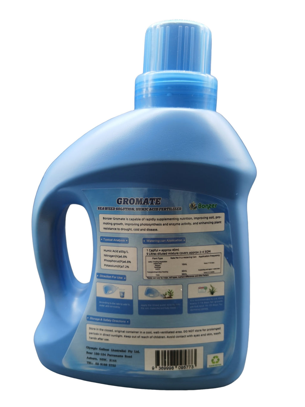 Bonzer Gromate Seaweed Liquid Fertiliser with Humic Acid 1L – view 2