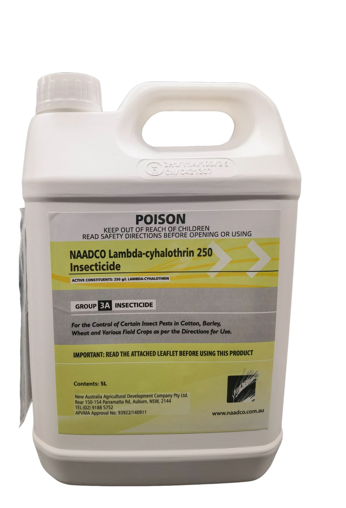 NAADCO Lambda-Cyhalothrin 250g/kg Insecticide 5L