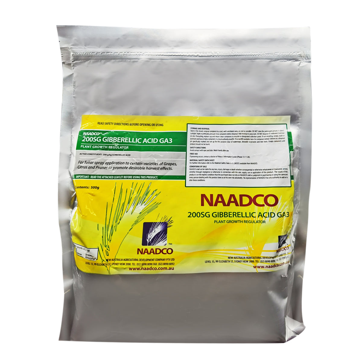 NAADCO Gibberellic Acid GA3 200g/kg SG 500g